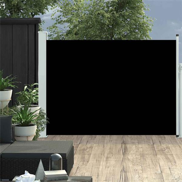 Grote foto vidaxl tuinscherm uittrekbaar 100x500 cm zwart tuin en terras overige tuin en terras