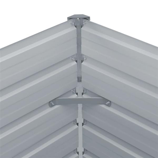 Grote foto vidaxl plantenbak verhoogd 100x100x45cm gegalvaniseerd staal antraciet tuin en terras overige tuin en terras