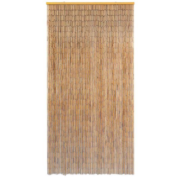 Grote foto vidaxl vliegengordijn 100x200 cm bamboe doe het zelf en verbouw deuren en horren