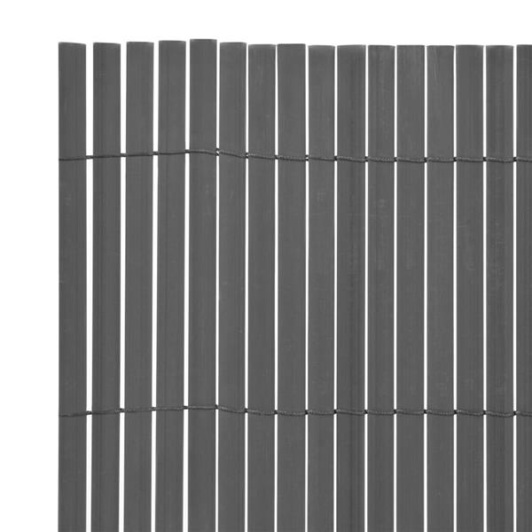 Grote foto vidaxl tuinafscheiding dubbelzijdig 90x300 cm pvc grijs tuin en terras hekken en schuttingen