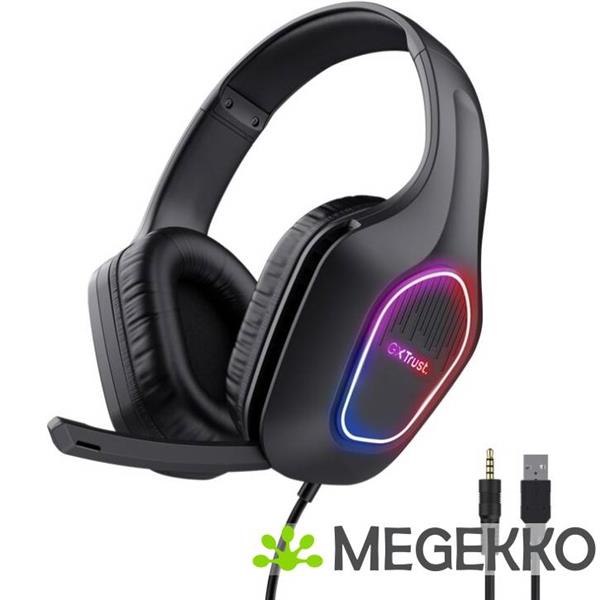 Grote foto trust gxt 416 zirox headset zwart audio tv en foto koptelefoons