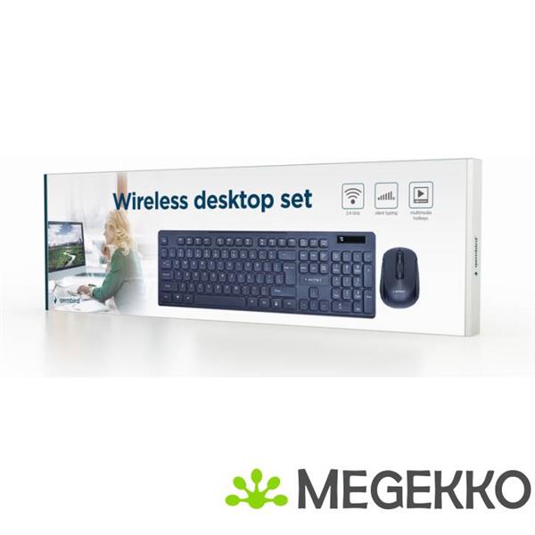 Grote foto gembird kbs wch 03 toetsenbord rf draadloos usb qwerty engels zwart computers en software overige computers en software