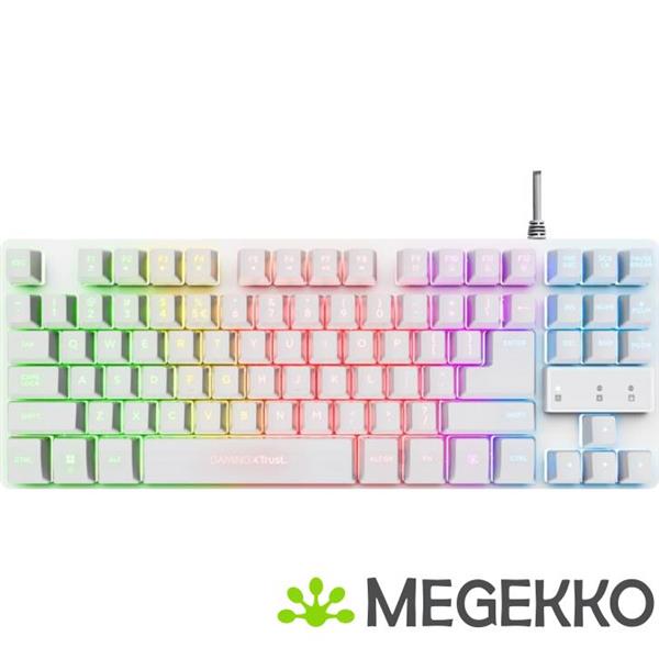 Grote foto trust gxt 833w thado bedraad gaming toetsenbord tkl wit computers en software toetsenborden