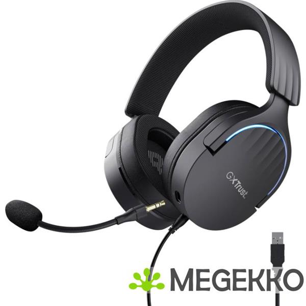 Grote foto trust gxt 490 fayzo gaming headset zwart audio tv en foto koptelefoons