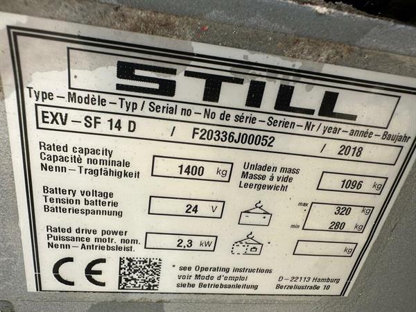 Grote foto vs 22190 elektrische stapelaar still 2844mm bj2018 initiele lfit doe het zelf en verbouw hefwerktuigen