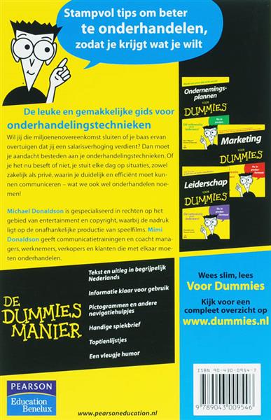 Grote foto onderhandelen voor dummies voor dummies boeken overige boeken