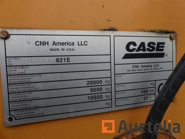 Grote foto gelede wiellader te herstellen case 821e agrarisch shovels
