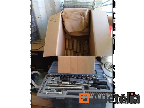 Grote foto 8 antieke houten beitels ironside boekentas racagnac set doe het zelf en verbouw gereedschappen en machines