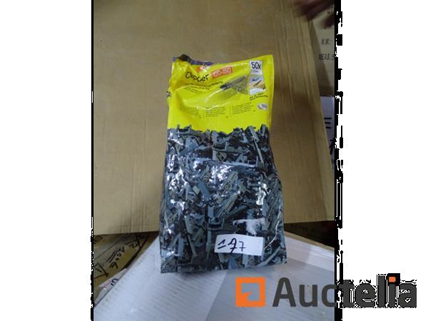 Grote foto 50 clips voor vlonderplanken zonder groef zwart doe het zelf en verbouw onderdelen en accessoires