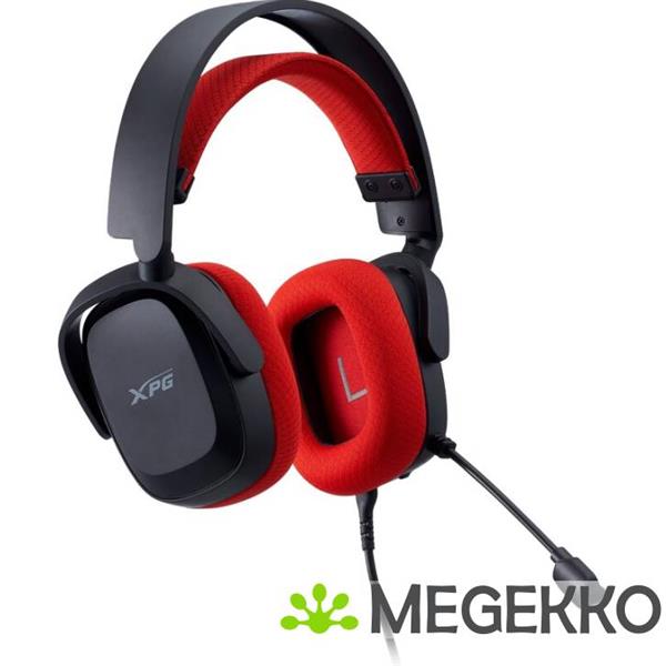 Grote foto xpg precog studio headset bedraad hoofdband gamen usb type c zwart rood audio tv en foto koptelefoons