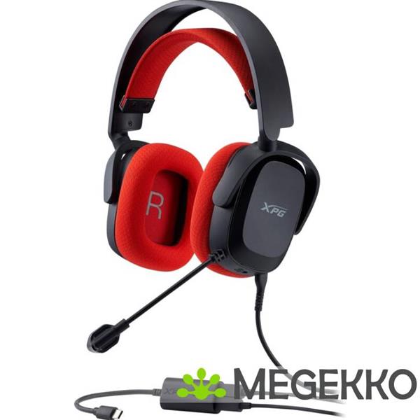 Grote foto xpg precog studio headset bedraad hoofdband gamen usb type c zwart rood audio tv en foto koptelefoons