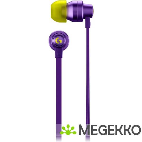 Grote foto logitech g g333 gaming earphones paars audio tv en foto koptelefoons