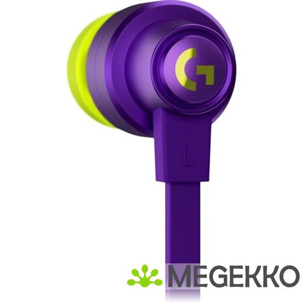 Grote foto logitech g g333 gaming earphones paars audio tv en foto koptelefoons