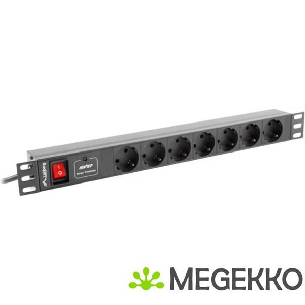 Grote foto lanberg pdu 07f 0200 bk energiedistributie 7 ac uitgang en 1u zwart computers en software overige