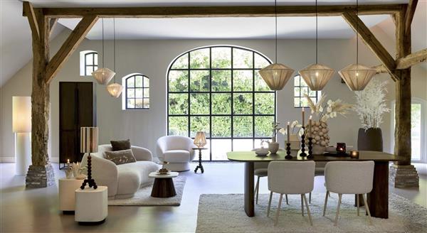 Grote foto hanglamp felida 42x32 cm cr me light living huis en inrichting eettafels