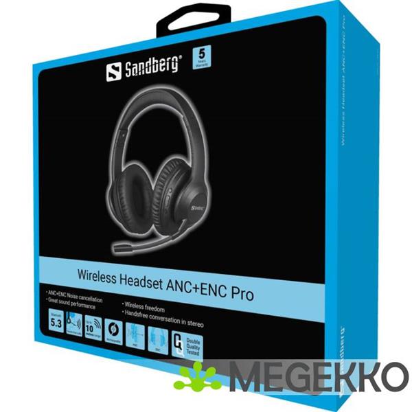 Grote foto sandberg anc enc pro draadloze headset audio tv en foto koptelefoons