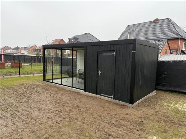 Grote foto kortingen op maatwerk aluminium tuinhuis allure tuin en terras tuinhuisjes en blokhutten