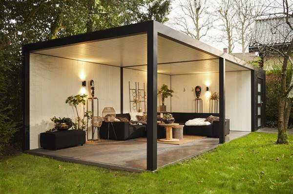 Grote foto kortingen op maatwerk aluminium tuinhuis allure tuin en terras tuinhuisjes en blokhutten