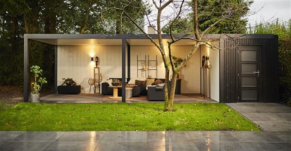 Grote foto kortingen op maatwerk aluminium tuinhuis allure tuin en terras tuinhuisjes en blokhutten
