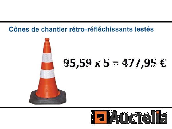 Grote foto 5 street solutions retroreflecterende zware pvc bouwkegels doe het zelf en verbouw onderdelen en accessoires