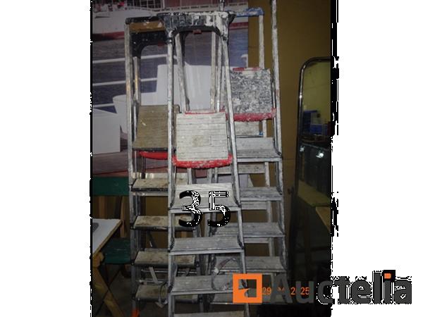Grote foto 1 set van 5 trapladders 1 set hoekijzers spiegels voor verlaagde plafonds doe het zelf en verbouw ijzerwaren en bevestigingsmiddelen