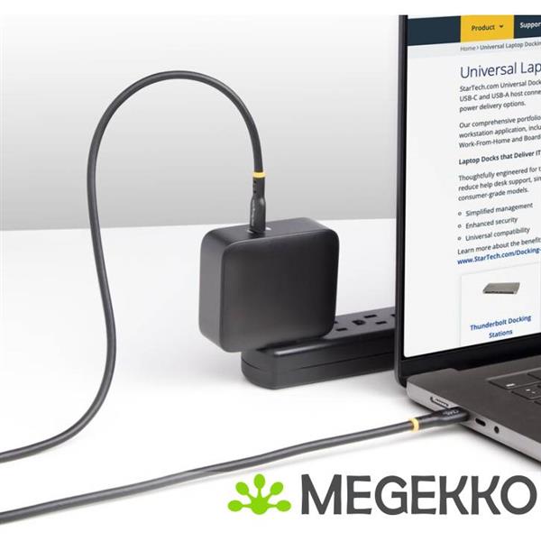 Grote foto startech.com 3m usb c laadkabel usb if gecertificeerde usb kabel 240w pd epr usb 2.0 type c lapto computers en software overige computers en software