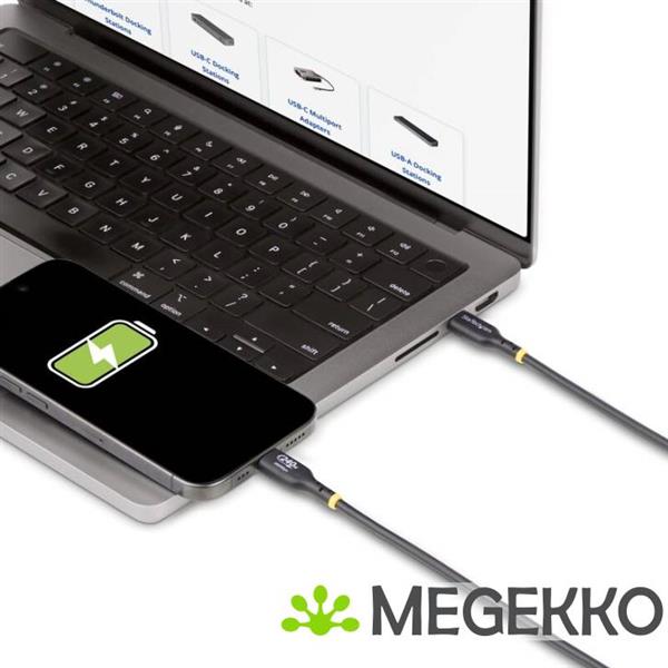 Grote foto startech.com 3m usb c laadkabel usb if gecertificeerde usb kabel 240w pd epr usb 2.0 type c lapto computers en software overige computers en software