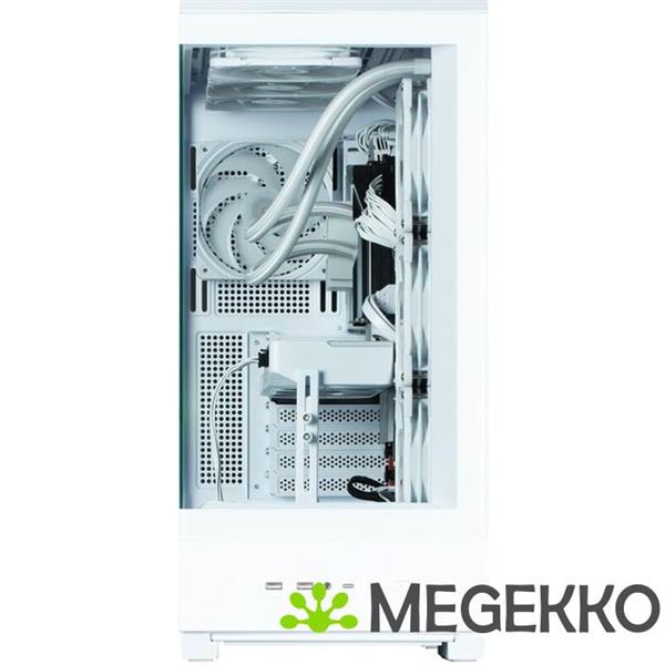 Grote foto zalman p50 ds white midi tower wit computers en software behuizingen en kasten
