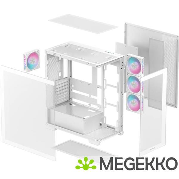 Grote foto deepcool cg580 4f wh computers en software behuizingen en kasten