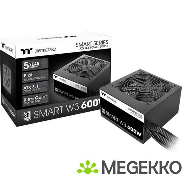 Grote foto thermaltake smart w3 power supply unit 600w zwart computers en software overige