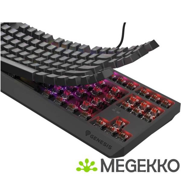 Grote foto genesis nkg 2079 thor 230 tkl rgb gaming toetsenbord in zwart computers en software toetsenborden