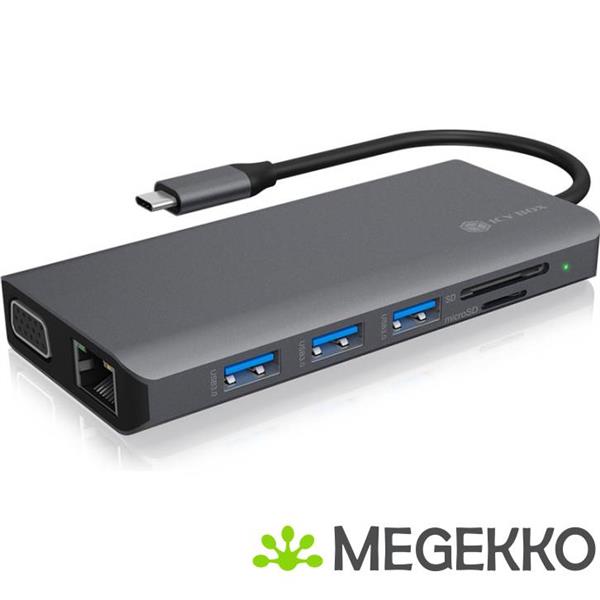 Grote foto icy box ib dk4070 cpd usb type c dockingstation 12 aansl. computers en software overige computers en software