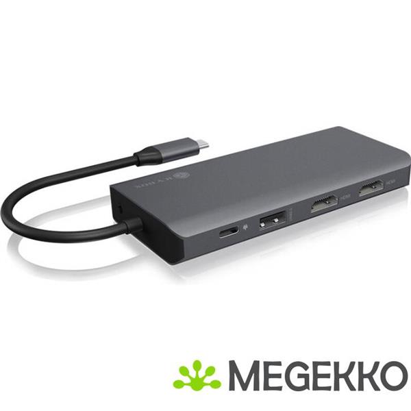 Grote foto icy box ib dk4070 cpd usb type c dockingstation 12 aansl. computers en software overige computers en software