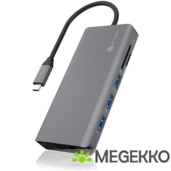 Grote foto icy box ib dk4070 cpd usb type c dockingstation 12 aansl. computers en software overige computers en software