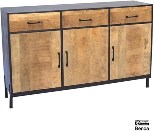 Grote foto dressoir sterre mangohout metaal 90x40x145 cm huis en inrichting eettafels
