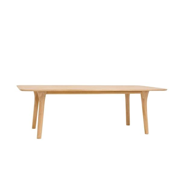Grote foto eetkamertafel flow 220x100x75 naturel teak leverbaar vanaf week 20 huis en inrichting eettafels