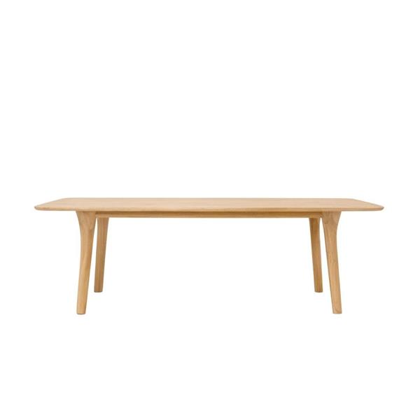 Grote foto eetkamertafel flow 220x100x75 naturel teak leverbaar vanaf week 20 huis en inrichting eettafels