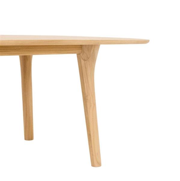 Grote foto eetkamertafel flow 220x100x75 naturel teak leverbaar vanaf week 20 huis en inrichting eettafels