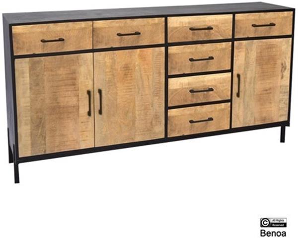 Grote foto dressoir sterre mangohout metaal 90x40x175 cm huis en inrichting eettafels