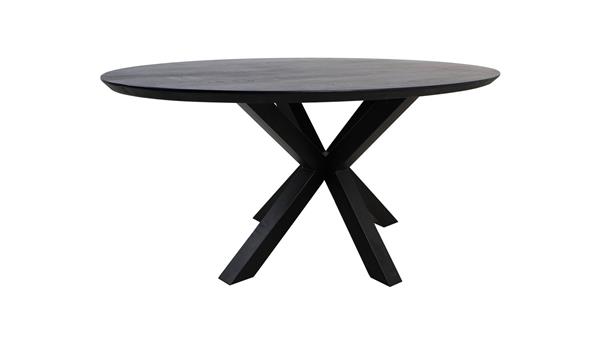 Grote foto eettafel zurich ovaal 240x110x76 cm zwart swiss edge acaciahout huis en inrichting eettafels