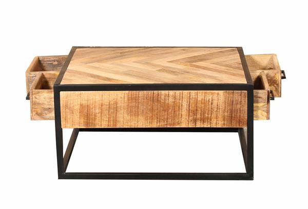 Grote foto salontafel arlington 80x80x40 cm visgraat patroon huis en inrichting eettafels