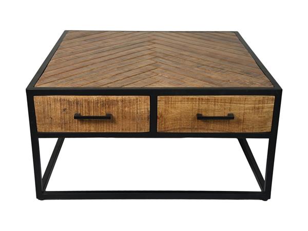 Grote foto salontafel arlington 80x80x40 cm visgraat patroon huis en inrichting eettafels