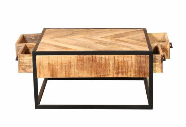 Grote foto salontafel arlington 80x80x40 cm visgraat patroon huis en inrichting eettafels