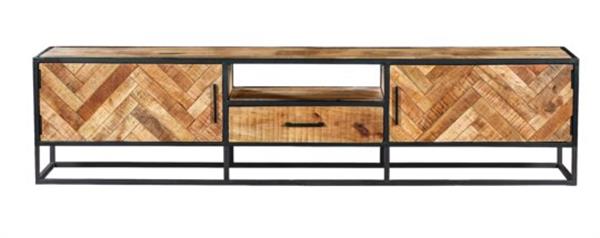 Grote foto tv meubel arlington 180x45x50 cm visgraat patroon huis en inrichting eettafels