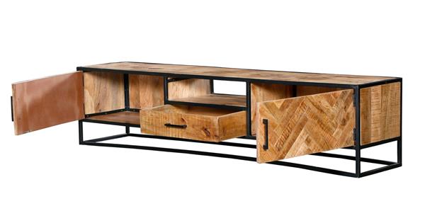 Grote foto tv meubel arlington 180x45x50 cm visgraat patroon huis en inrichting eettafels