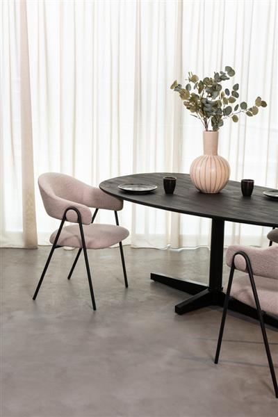 Grote foto eetkamerstoel lowen naturel boucle huis en inrichting stoelen