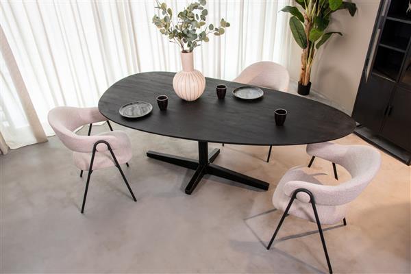 Grote foto eetkamerstoel lowen naturel boucle huis en inrichting stoelen