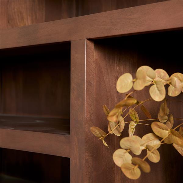 Grote foto vakkenkast brussel xl walnut 160 cm huis en inrichting eettafels
