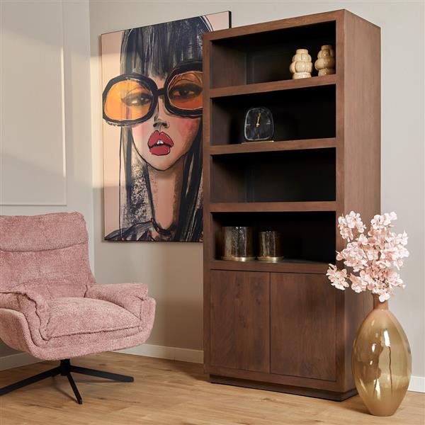 Grote foto boekenkast brussel walnut 90 cm huis en inrichting eettafels