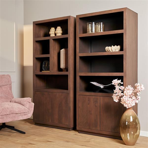 Grote foto boekenkast brussel walnut 90 cm huis en inrichting eettafels